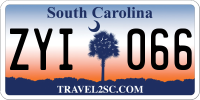 SC license plate ZYI066