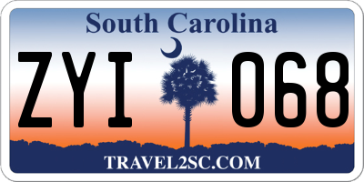 SC license plate ZYI068