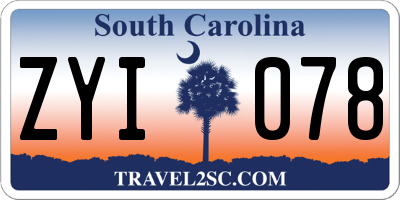 SC license plate ZYI078