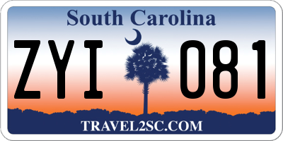 SC license plate ZYI081