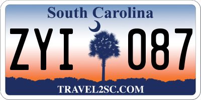 SC license plate ZYI087