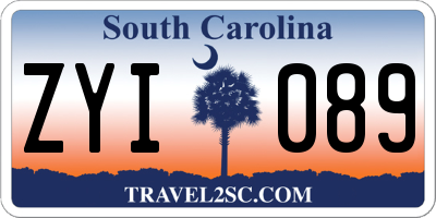 SC license plate ZYI089