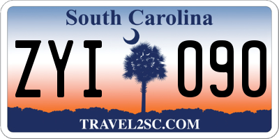 SC license plate ZYI090