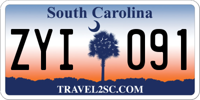 SC license plate ZYI091