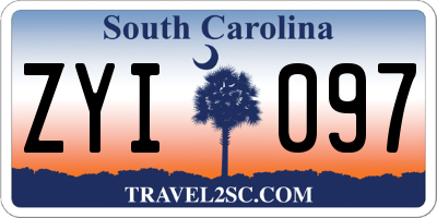 SC license plate ZYI097