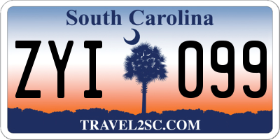 SC license plate ZYI099