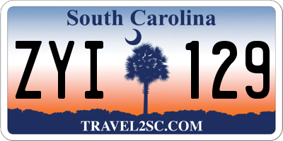 SC license plate ZYI129