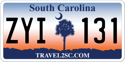 SC license plate ZYI131