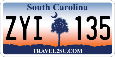 SC license plate ZYI135