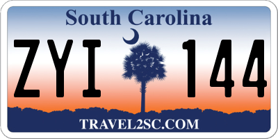 SC license plate ZYI144