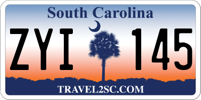 SC license plate ZYI145