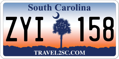 SC license plate ZYI158
