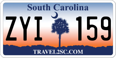 SC license plate ZYI159