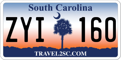 SC license plate ZYI160