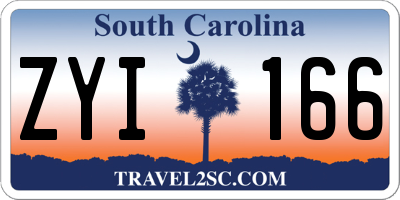 SC license plate ZYI166