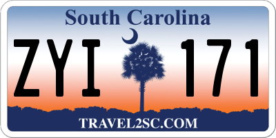 SC license plate ZYI171