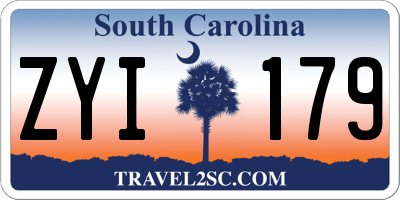SC license plate ZYI179