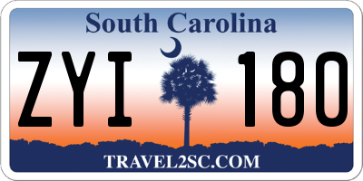 SC license plate ZYI180