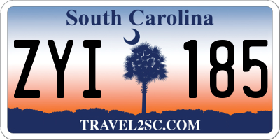 SC license plate ZYI185