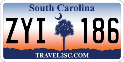 SC license plate ZYI186