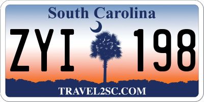 SC license plate ZYI198