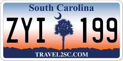 SC license plate ZYI199