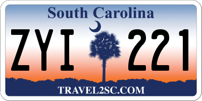 SC license plate ZYI221