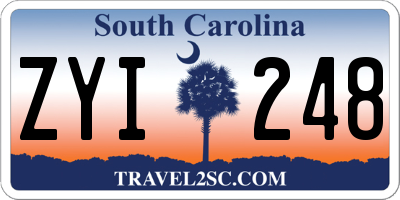 SC license plate ZYI248