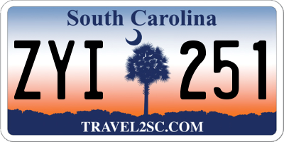 SC license plate ZYI251