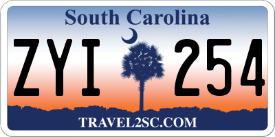 SC license plate ZYI254