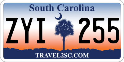 SC license plate ZYI255
