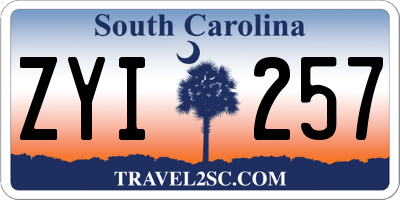 SC license plate ZYI257