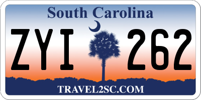 SC license plate ZYI262