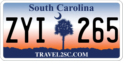 SC license plate ZYI265