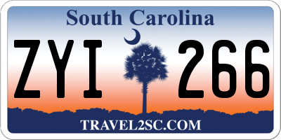 SC license plate ZYI266