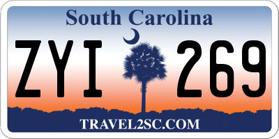 SC license plate ZYI269