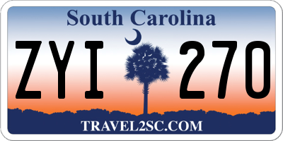 SC license plate ZYI270