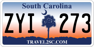 SC license plate ZYI273