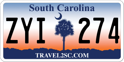 SC license plate ZYI274