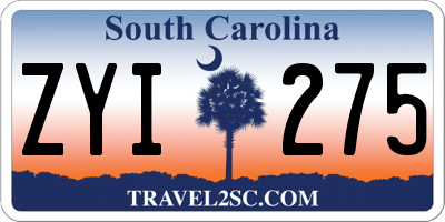 SC license plate ZYI275