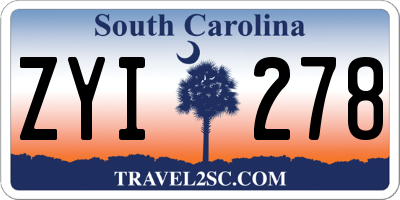 SC license plate ZYI278
