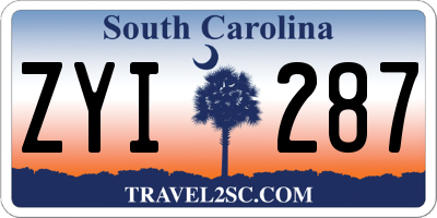 SC license plate ZYI287