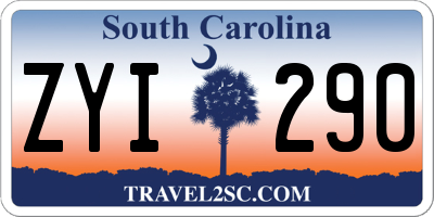 SC license plate ZYI290