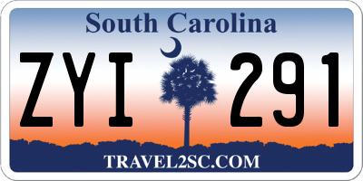 SC license plate ZYI291