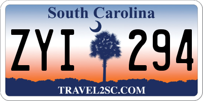 SC license plate ZYI294