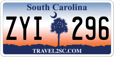 SC license plate ZYI296