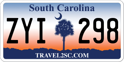 SC license plate ZYI298