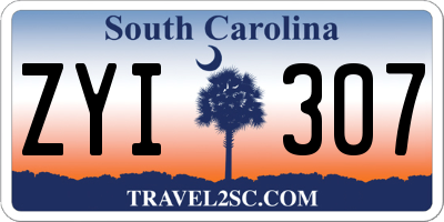SC license plate ZYI307