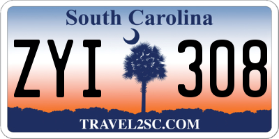 SC license plate ZYI308