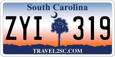 SC license plate ZYI319